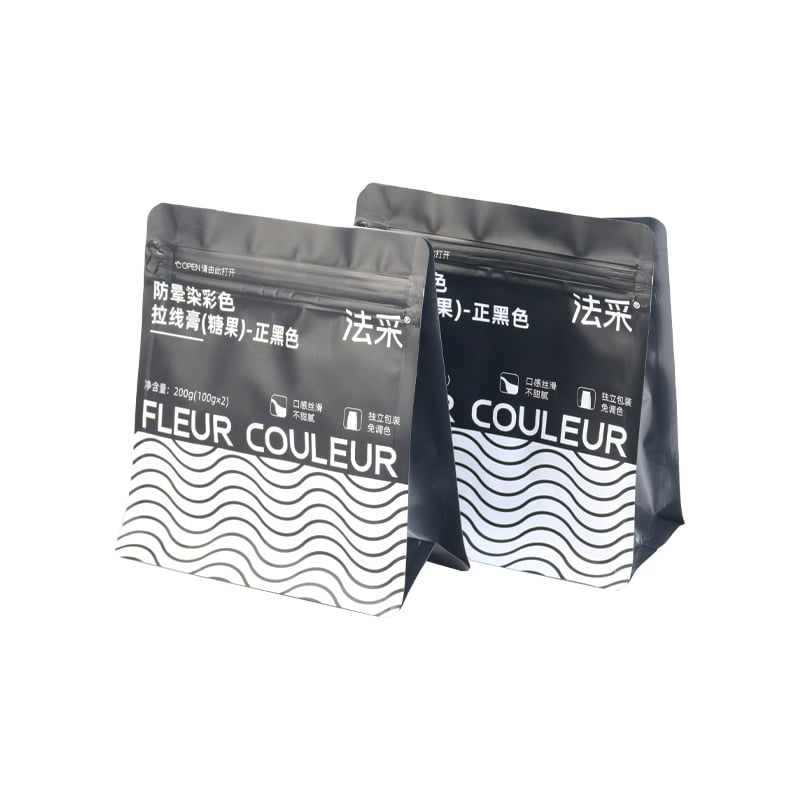 Weiyi Pack Custom Printed 8-Side Seal Aluminum Foil Pouch Resealable Zipper Bag for Gummy Candy Snack Food Dry Packaging