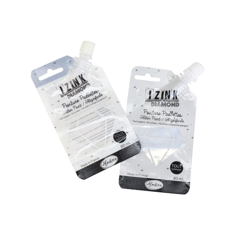 Weiyi Pack Liquid Soap Packaging Bag Shampoo Pouch Cosmetic Spout Pouch Refill Bag with Clear Window for Glitter Paint Art Supplies