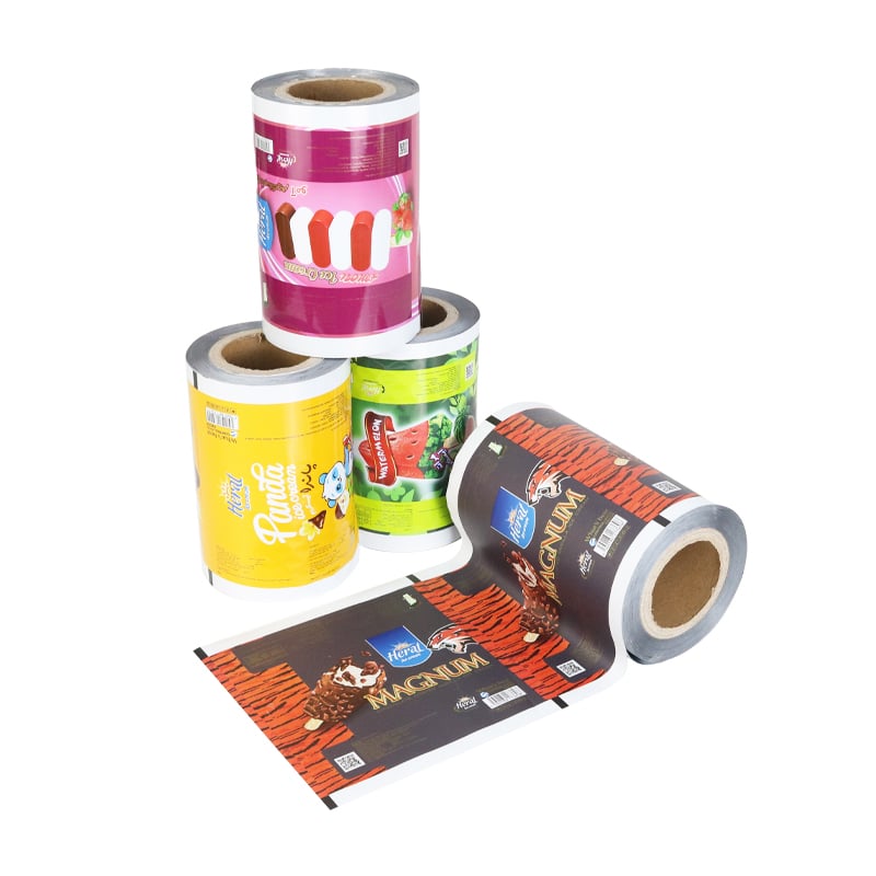 Weiyi Pack Custom Printed Food Grade Packaging Film Roll Automatic Packing Laminated Film for Ice Cream Popsicle Ice Lolly