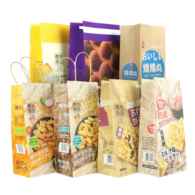 Custom Printed Food Grade Waterproof Plastic Poly PP Woven Bag 5kg 10kg 25kg Flour Rice Grain Feeding Packaging Bag With Handle