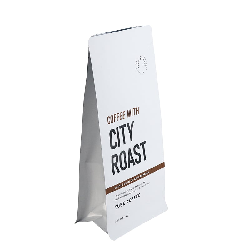 Weiyi Pack Food Grade Matte Aluminum Foil Coffee Bag Stand up Pouch with Zipper Valve for City Roast 100% Arabica Coffee Bean 1kg