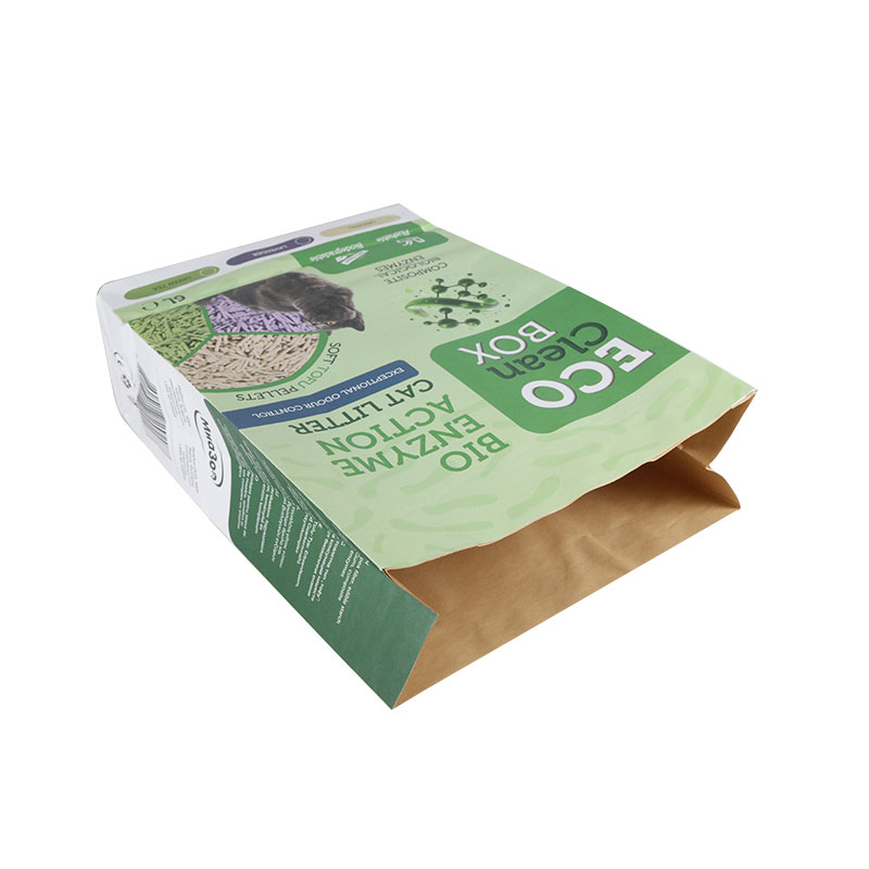 Eco Friendly Custom Square Bottom Kraft Paper Dog Treat Pet Cat Food Packaging Bag Aluminium Foil Plastic Bags