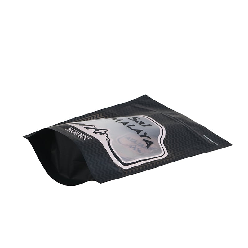 Weiyi Pack Custom Printed Stand up Pouch with Zipper for Himalaya Pink Salt Seasoning Food Packaging 1kg Black Chevron Design