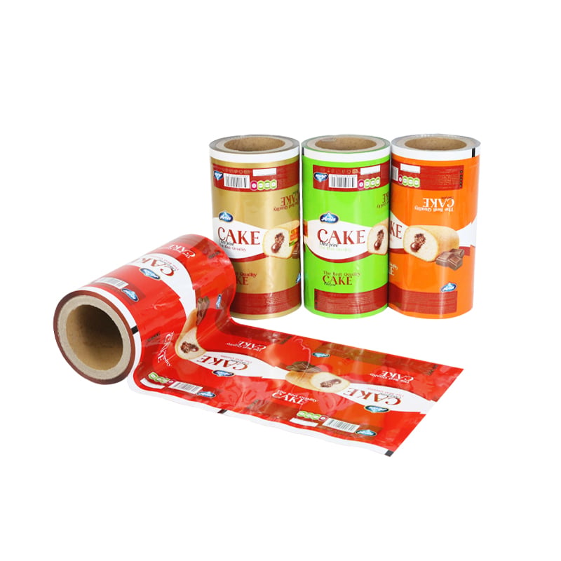 Weiyi Pack Custom Printed Food Grade Laminated Packaging Film Roll Automatic Packing Film for Cake Bakery Snack Aluminum Foil Plastic
