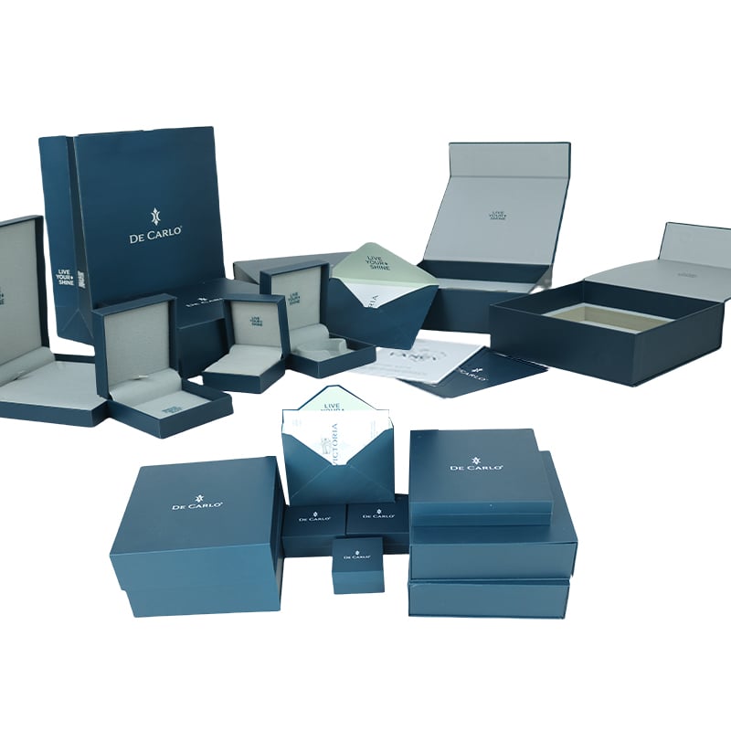 Jeweller Paper Package Luxury Cardboard Earring Bracelet Necklace Ring Drawer Box Jewelry Custom Packaging Box With Logo             