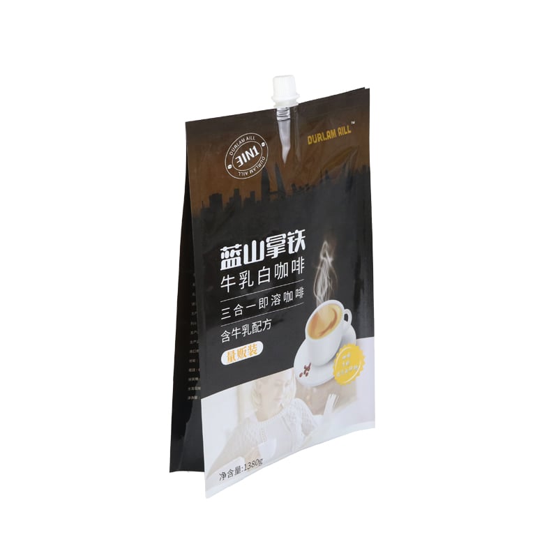 Weiyi Pack Custom Heat Resistant Aluminum Foil Stand up Spout Pouch for Coffee Powder Liquid Instant Coffee Drink Refill Bag