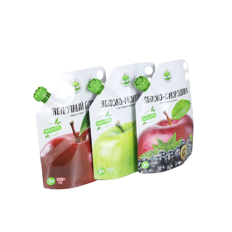 Weiyi Pack Custom Printed 250ml 500ml 1000ml Aluminum Foil Stand up Spout Pouch for Juice Beverage Baby Food Liquid Drink Packaging