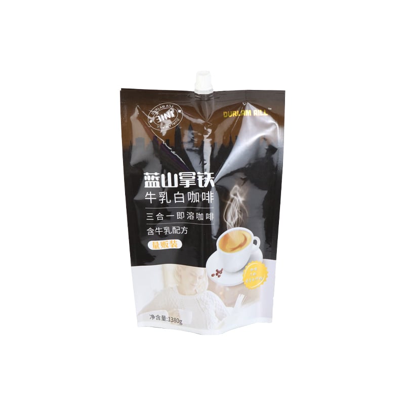 Weiyi Pack Custom Heat Resistant Aluminum Foil Stand up Spout Pouch for Coffee Powder Liquid Instant Coffee Drink Refill Bag