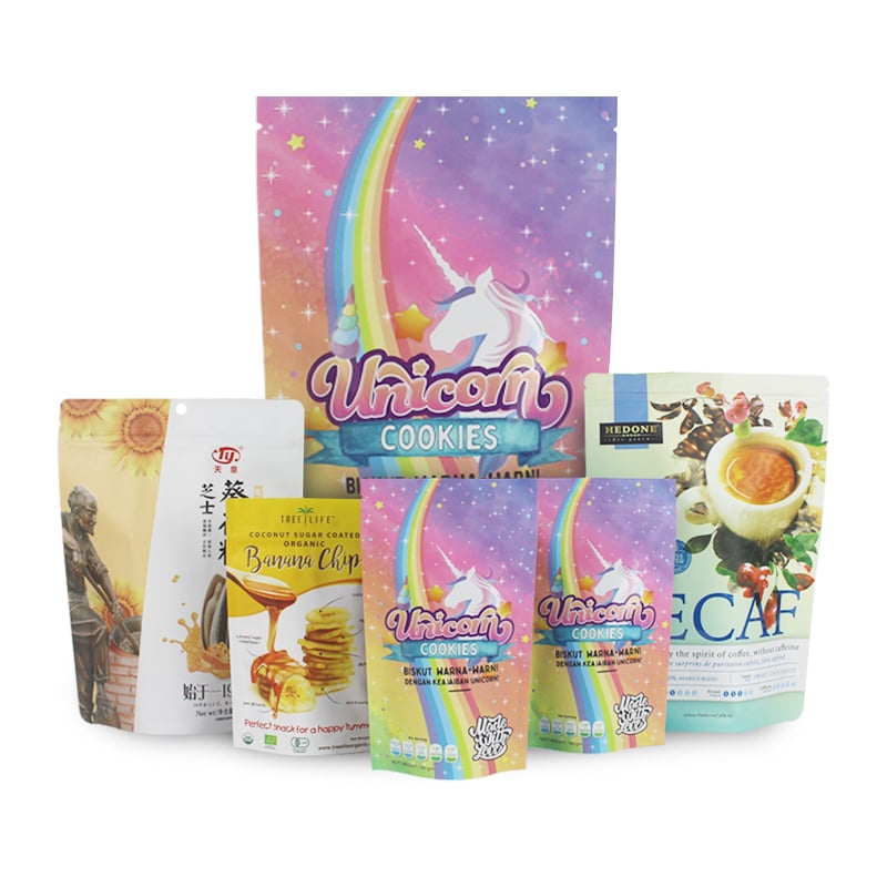Food snack stand up pouch