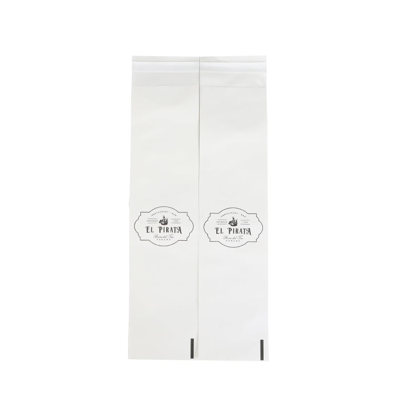 Weiyi Pack Custom Printed White Kraft Paper Long Bag Baguette Bread Packaging Bag with Self-adhesive Seal for Bakery Food Takeaway