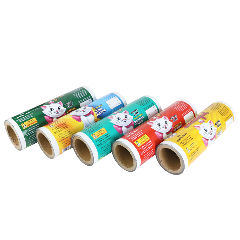 Weiyi Pack Custom Printed Food Grade Laminated Plastic Film Roll Automatic Packaging Film for Puffed Corn Chips Snack Food