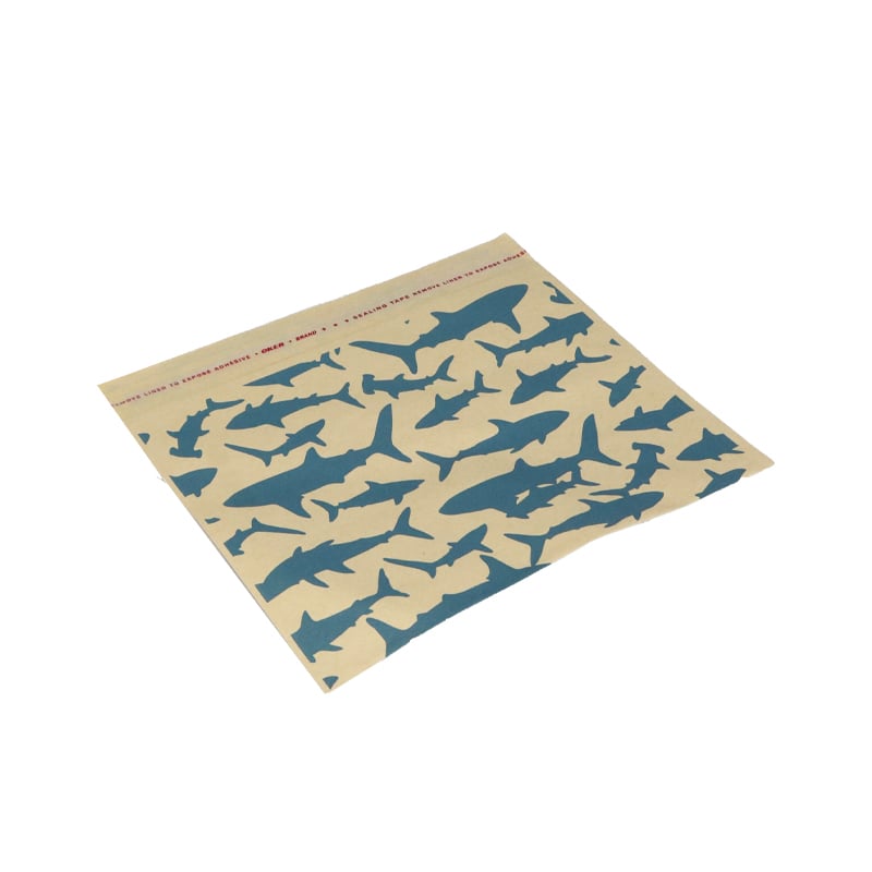 Weiyi Pack Custom Printed Kraft Paper Bag with Self-adhesive Tape for Sandwich Food Takeaway Packaging Greaseproof Paper Bag
