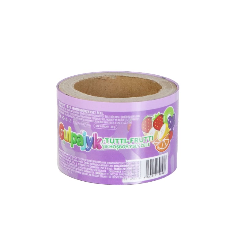 Weiyi Pack Custom Printed Laminated Plastic Film Roll Food Grade Heat Seal Sachet Packing Film for Candy Jelly Fruit Snack