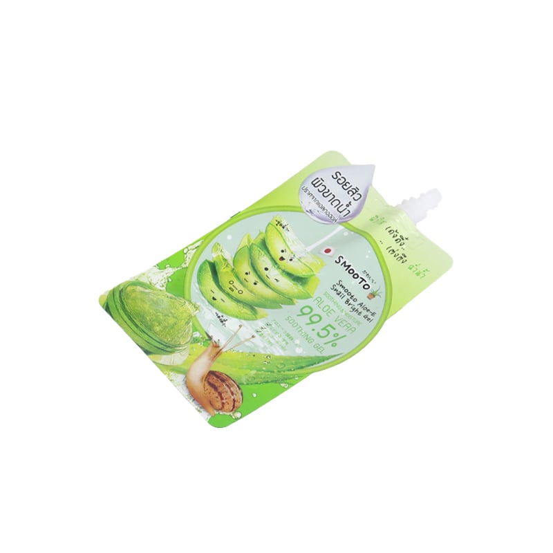 Weiyi Pack Eco Friendly Custom Aluminum Foil Sachet Special Shaped Cosmetic Spout Pouch with Logo for Aloe Vera Gel Skincare