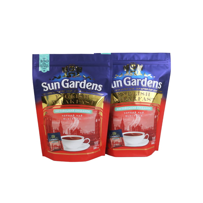 Weiyi Pack Food Grade Custom Printed Aluminum Foil Stand Up Pouch Zipper Bag for Tea Snack Packaging with Resealable Lock