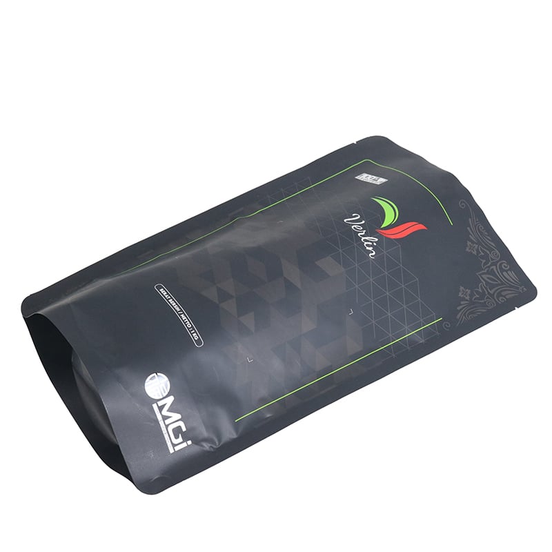 Weiyi Pack Matte Finish Custom Printed Food Grade Stand up Pouch with Zipper for Tobacco Spice Herb Packaging 1kg Black Design