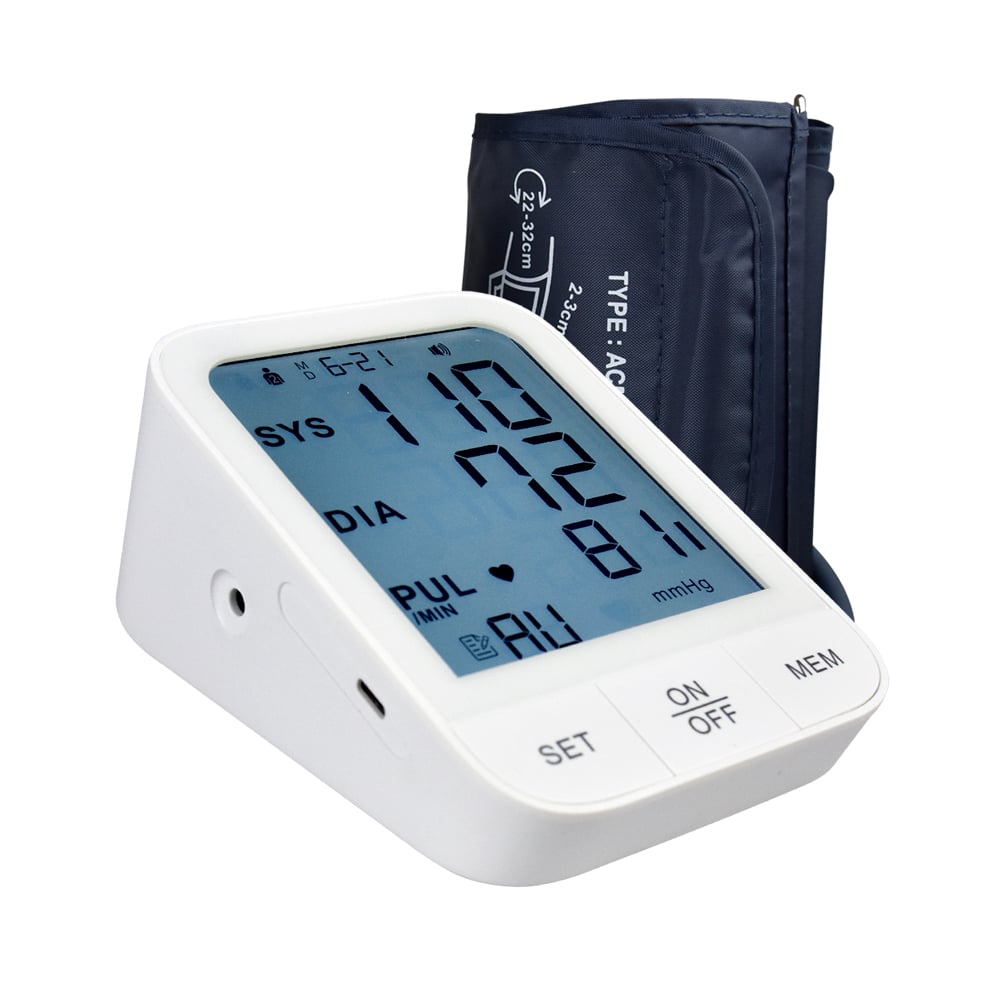 HUAAN ładowalny elektroniczny tonometr na ramię, odczyt głosowy, podświetlenie, MB-300I_S