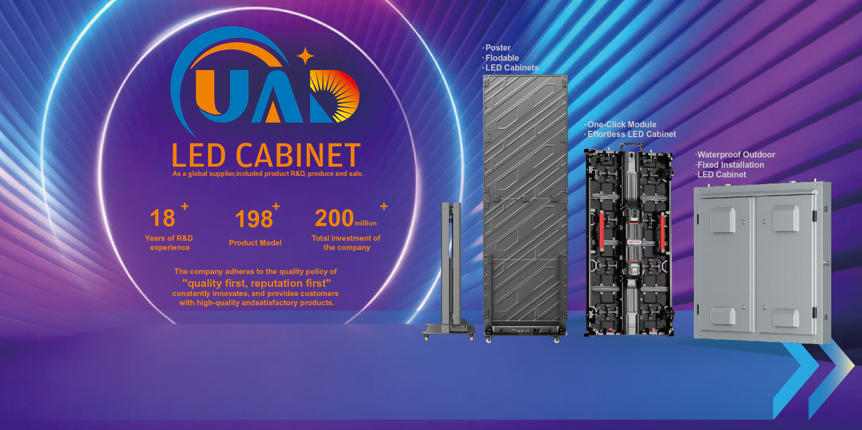 Superior Advantages of UAD LED Display Cabinets for Global Projects