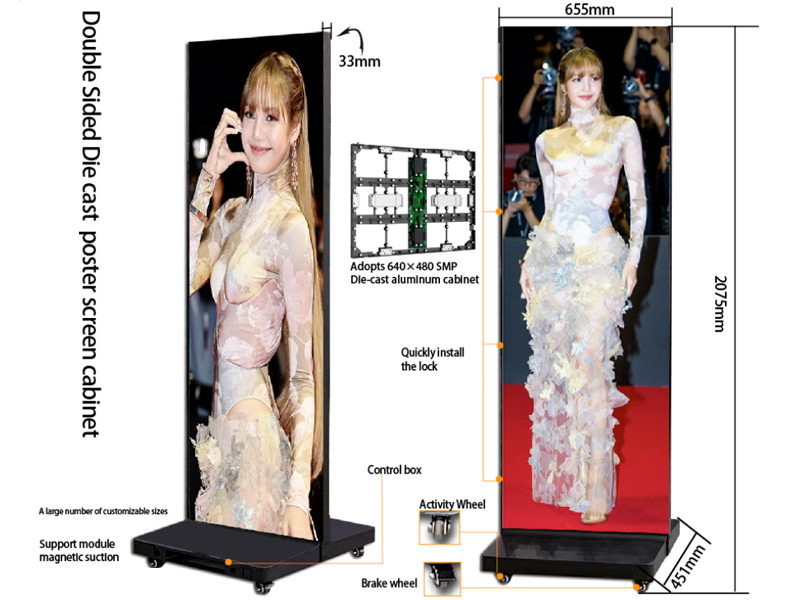 Premium Floor Standing LED Cabinet for Versatile Display Solutions
