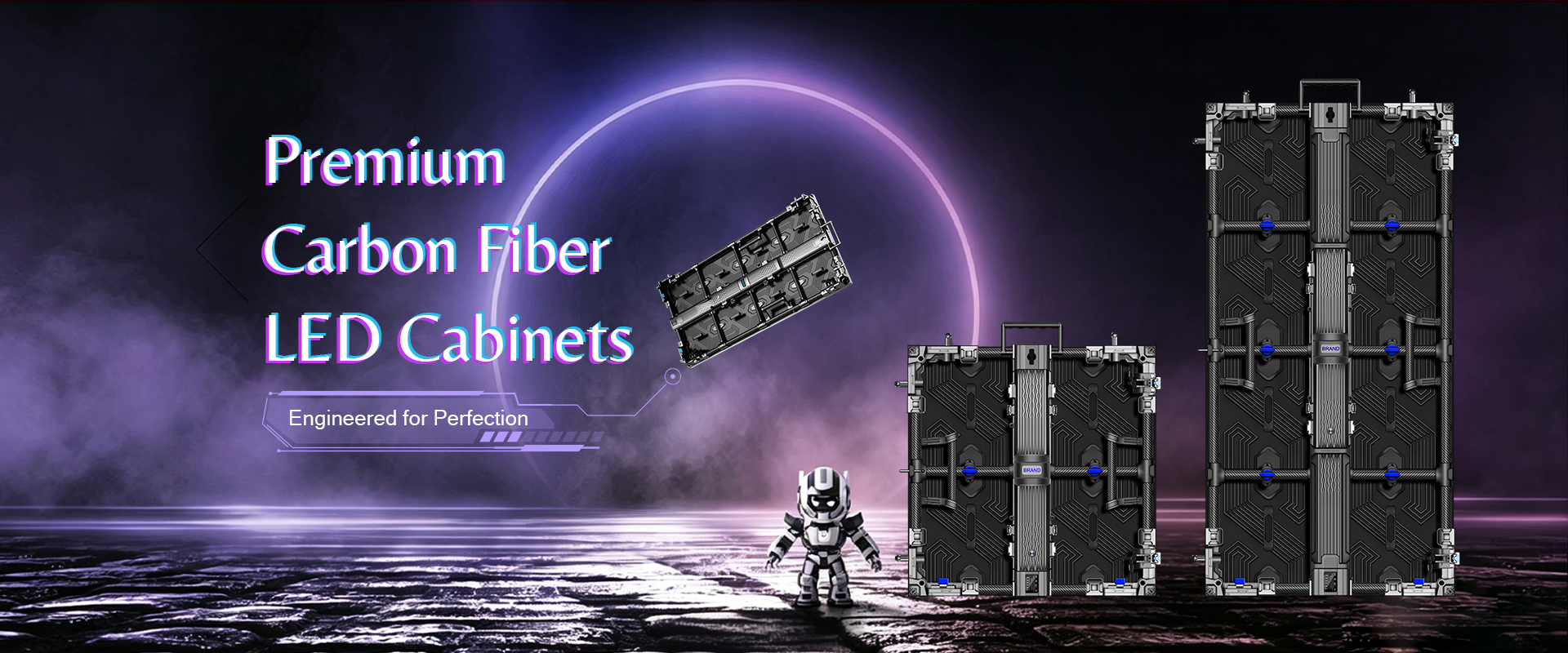 Cabinetti LED in fibra di carbonio premium