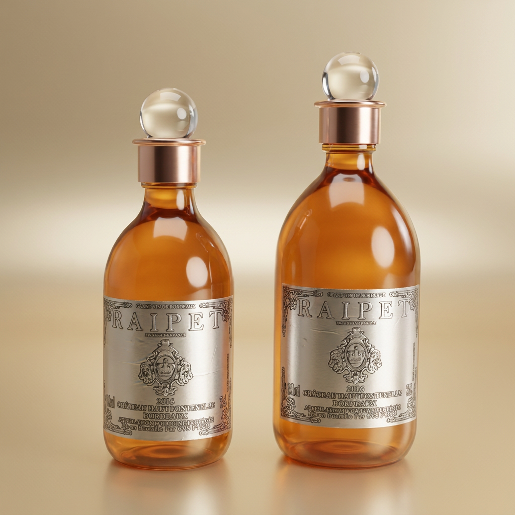 PETové retro kulaté lahve s kulovým šroubovacím uzávěrem, objem 380/500 ml, individuální premium balení pro tonikum a odličovací prostředek