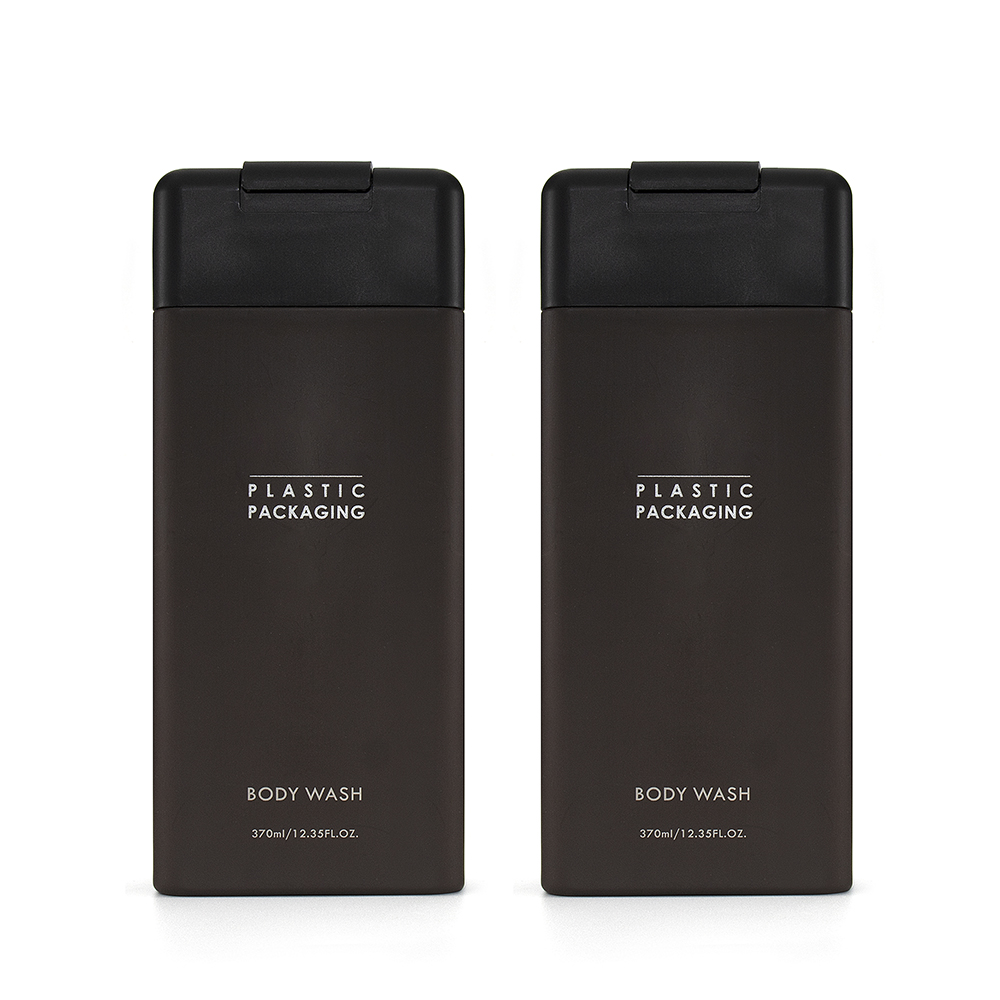 50 ml, 100 ml, 120 ml, 250 ml, 370 ml plastflaske med låg til brug til shampoo og ansigtsrengøringsmiddel – tom emballage med mulighed for brugerdefineret logo-print