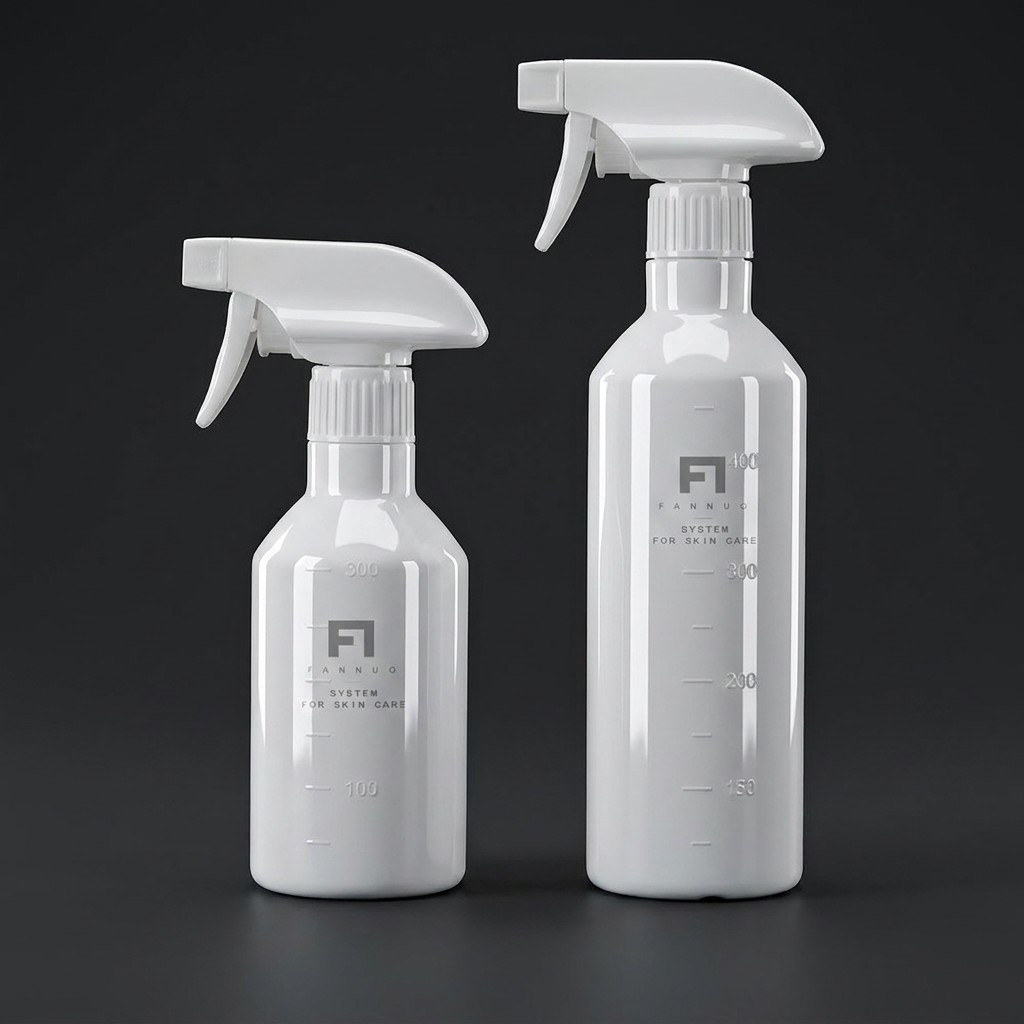 Customizable HDPE Cylindrical Trigger Spray Bottle Set (350ml 500ml) | Professional Chemical-Resistant Empty Packaging for Hair Salon, Cleaning, Gardening & Hygiene | High-Efficiency Refillable Translucent Container | Wholesale B2B DTC Bulk Supply