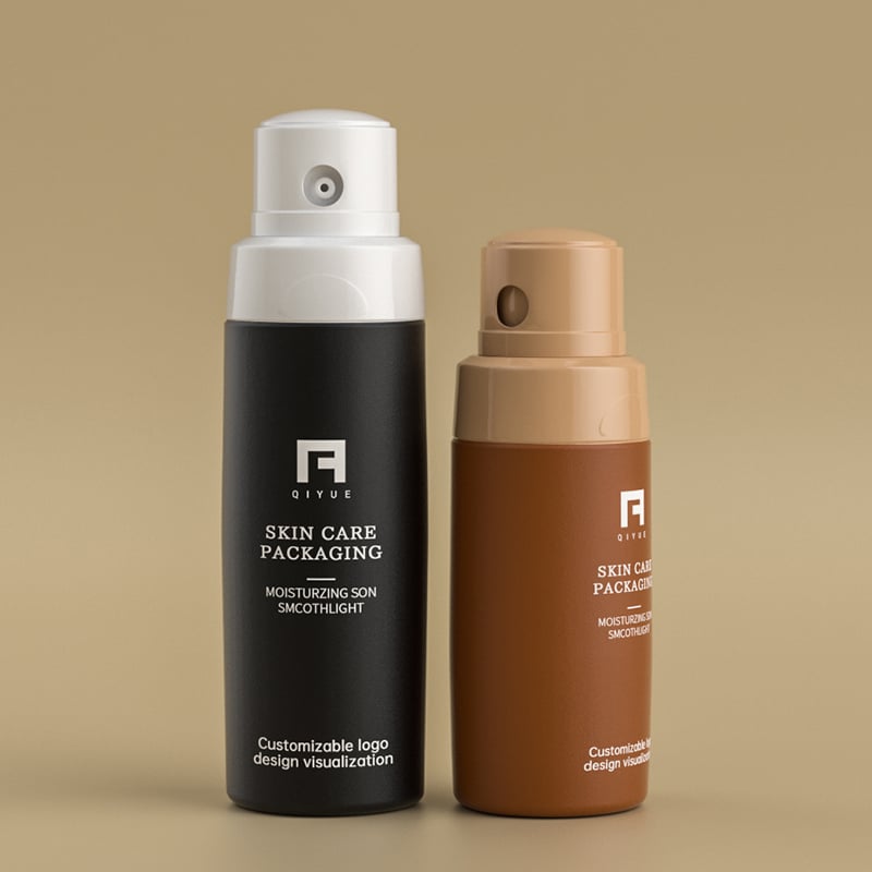 120ml 150ml Round HDPE Plastic Bottle Powder Pump for Loose Powder Use Empty Packaging Custom Silk Screen Printing Color Logo