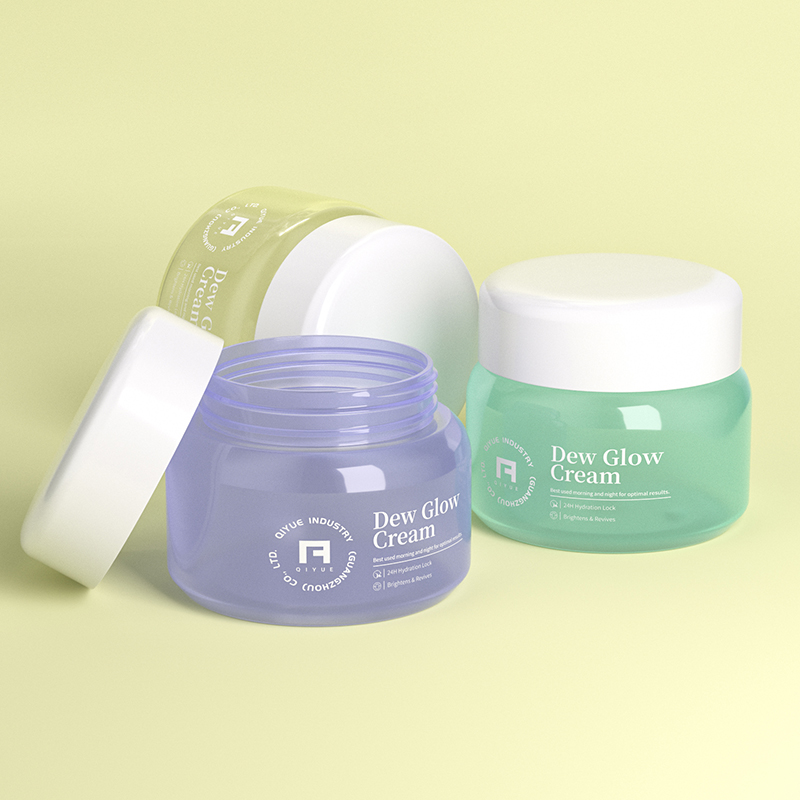 balang Plastik PET 40 g, 110 g; Pembungkusan Kosmetik Kosong Mewah untuk Krim Muka/Mata, Serum Penjagaan Kulit, Emulsi Berpenutup Skru, Pam Disesuaikan Warna dan Sutera