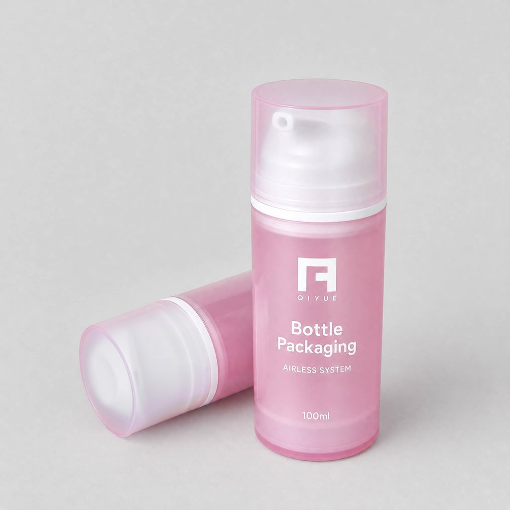 Custom 50ml 100ml PP Airless Pump Bottle | Frosted Translucent Vacuum Bottle for Serum, Foundation & Lotion | Lotion Pump & Spray Pump Options | Wholesale Custom Color Printing | OEM Skincare Packaging