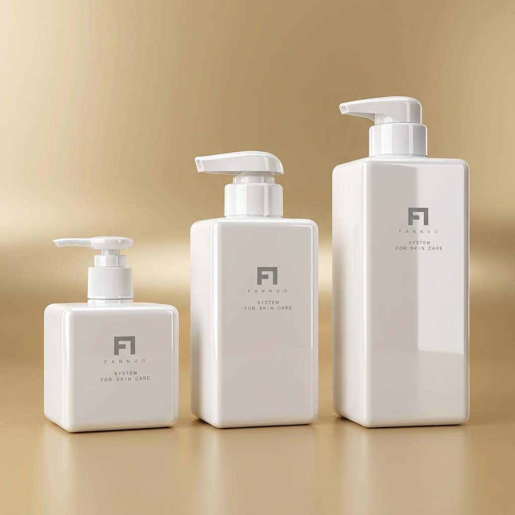 Anpassbares PETG-Quadrat- und Rechteck-Lotionspumpflaschen-Set (100 ml–600 ml) | Luxuriöse, opake weiße leere Kosmetikverpackung für Körperwaschmittel, Shampoo, Spülung und Handseife | Professioneller, umweltfreundlicher, nachfüllbarer geometrischer Behälter | Großhandels-Bulk-Lieferung