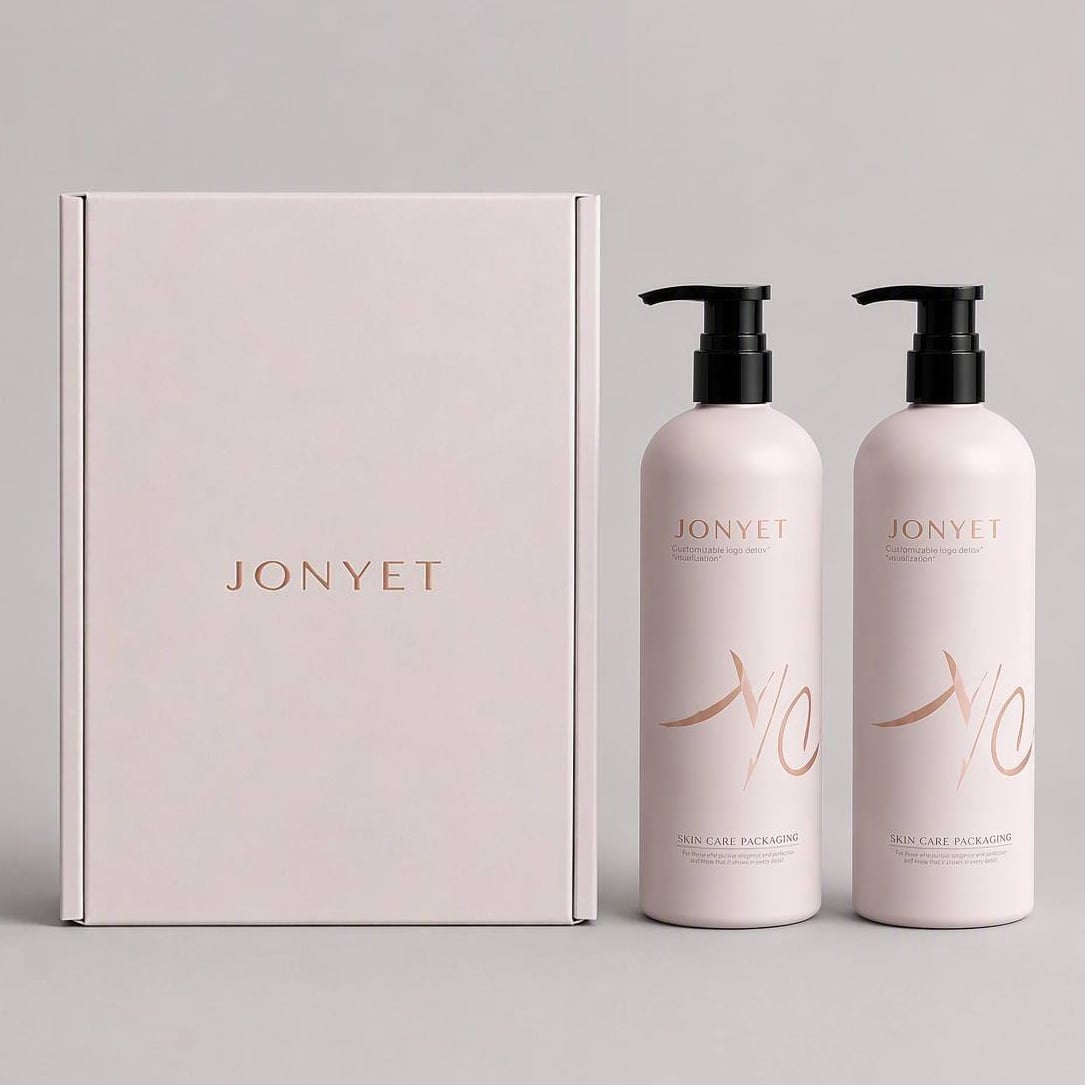 Custom Art Paper Mailer Box for Skincare & Body Wash Bottles | Ear-Lock Folding Carton with Die-Cut Insert | Wholesale Customizable Size & Color | Premium Cosmetic Packaging Supplier