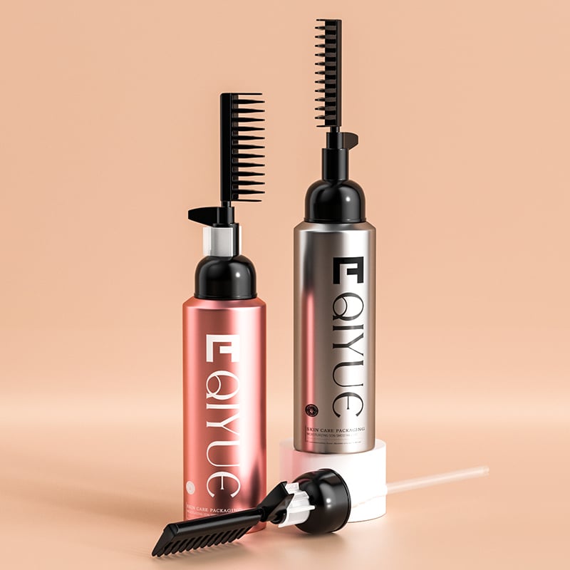 240 ml PET okrugli oblik prilagodljiva boja češalj Šampon za boju kose Boca za samouslugu Kuća frizerski salon Prazna boca