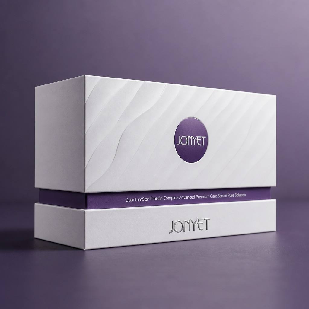 Custom Rigid Lid-and-Base Box for Single-Dose Ampoules | Embossed White Lid with Silver Foil & Purple Insert Tray for 10 Unit-Dose Ampoules | Custom Size, Colour & Material | MOQ 1000
