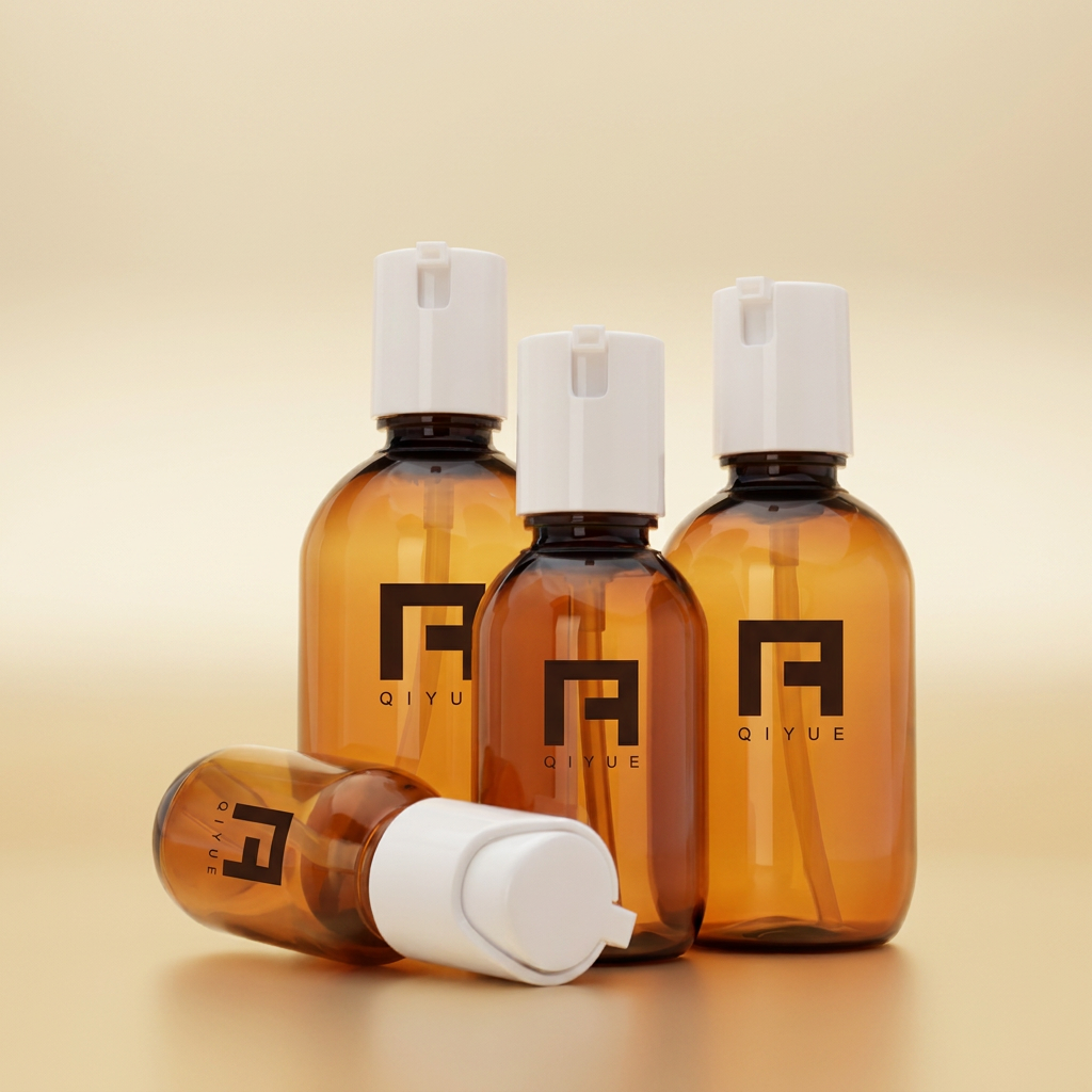 Nastavitelná lahvička pro péči o pokožku z hnědého PET (30 ml, 60 ml, 100 ml, 130 ml) | Luxusní prázdné obaly s dávkovačem pro sérum, tonikum a hydratační krém | Profesionální ekologicky šetrné znovu naplňovatelné cestovní obaly pro kosmetické značky | Velkoobchodní dodávka