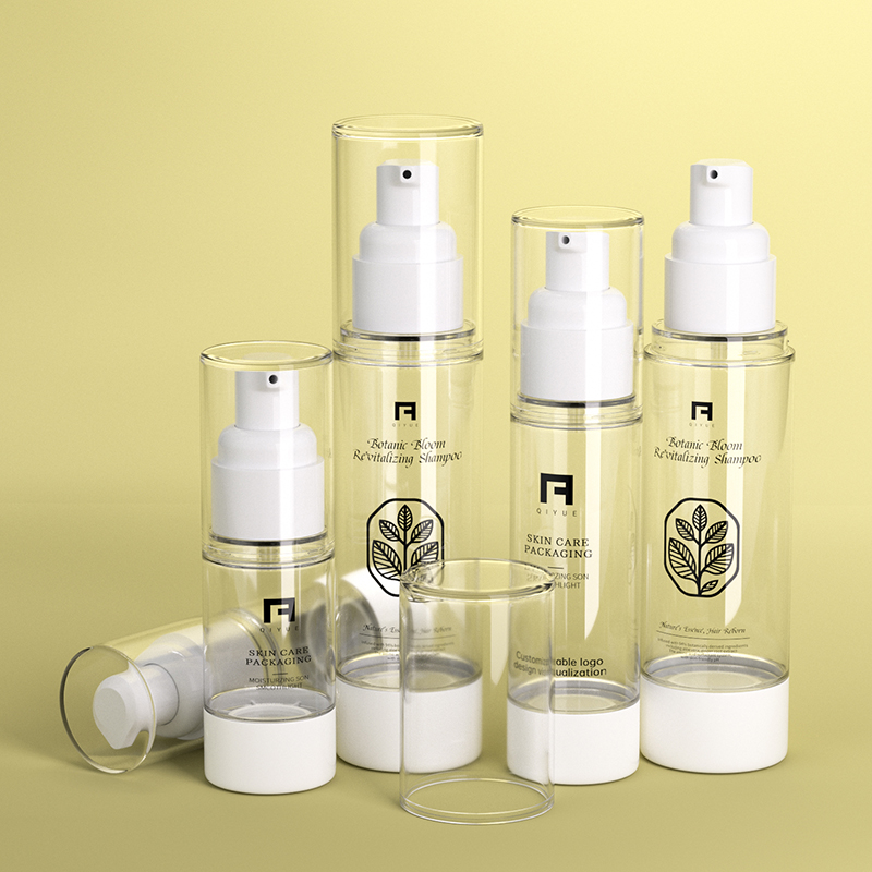 PP runde vakuumtrykbidder | 30/50/120 ml | sterile vakuumemballage til kosmetiske lotioner og emulsioner