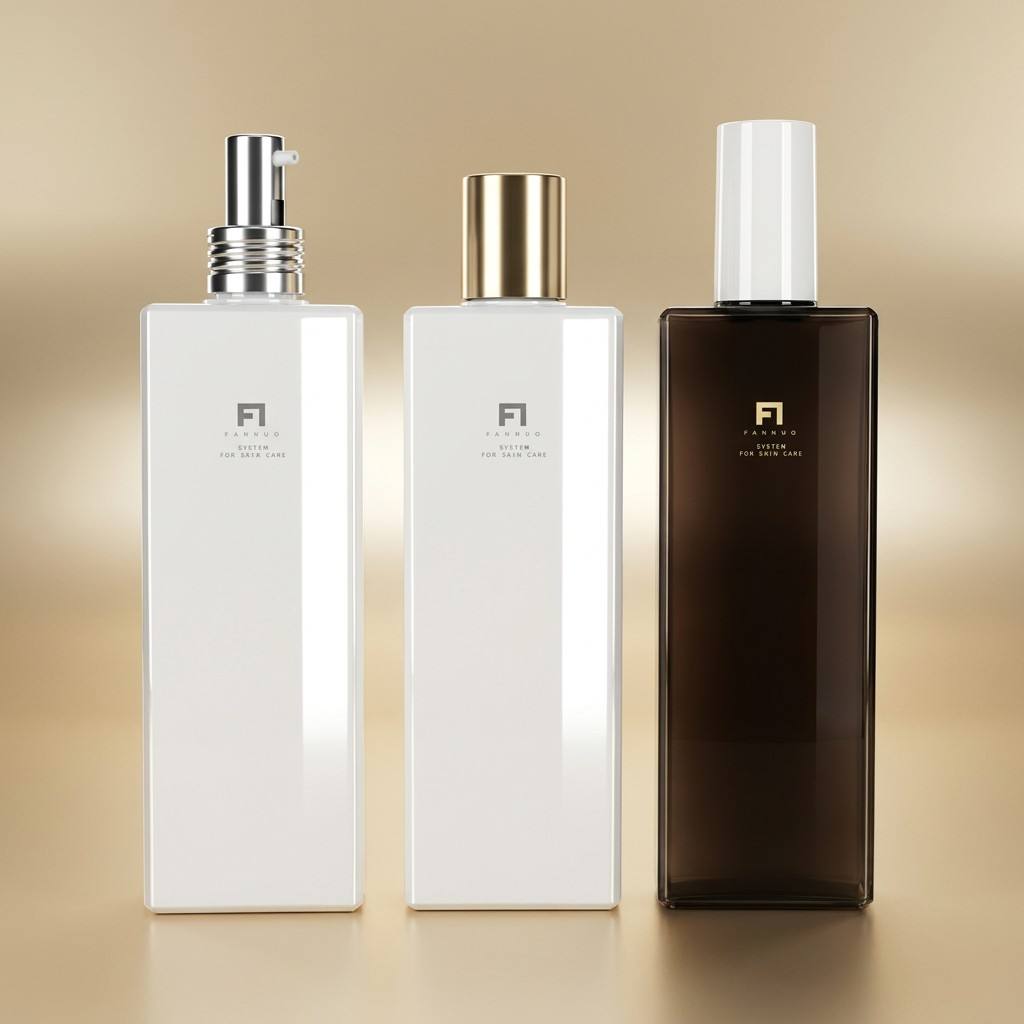 Anpassbares PETG-Quadratsäulen-Set für Hautpflegeflaschen (170 ml, 220 ml, 250 ml) | Luxuriöse klare und rauchige leere rechteckige Verpackung für Tonikum, Essenz und Gesichtsreiniger | Professioneller umweltfreundlicher nachfüllbarer monolithischer Behälter | Großhandelsmengenlieferung