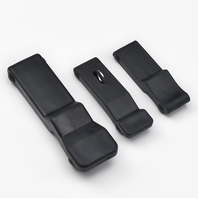 C7-Style Flexible Rubber Draw Latch - Heavy Duty Stainless Steel Core with Vibration-Dampening Grip for Marine & Industrial Enclosures