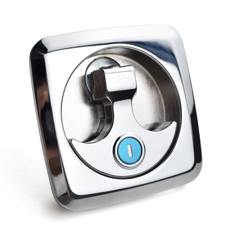 Heavy Duty Zinc Alloy Folding Handle Lock - Bright Chrome Plated Compression Latch for RVs, Tool Cabinets & Industrial Enclosures