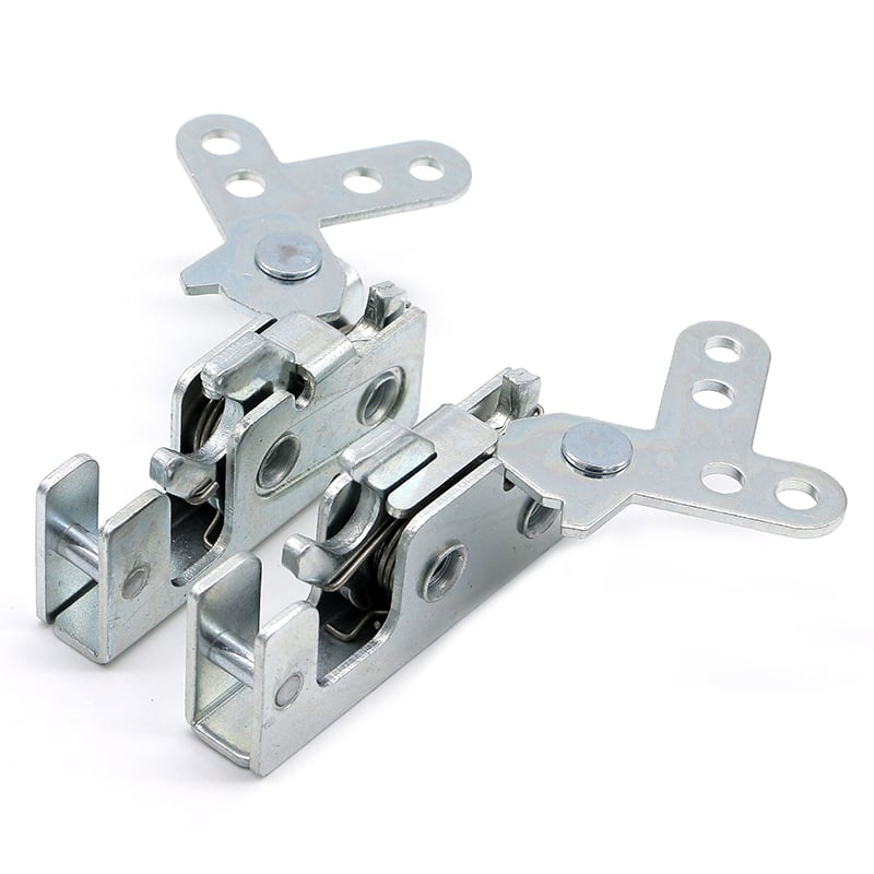 R4 Rotary Latch - Heavy Duty Carbon Steel Slam Lock with White Zinc Plating for Secure Fastening