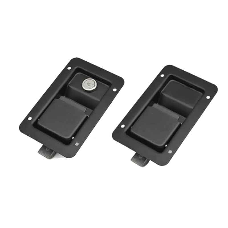Heavy Duty Recessed Panel Lock - Carbon Steel & Stainless Steel Paddle Latch with Key Cylinder for Truck Tool Boxes & Industrial Cabinets