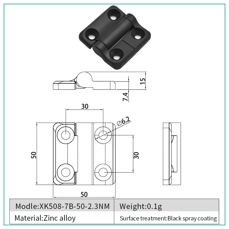 zinc alloy constant torque positioning hinge  arbitrary stop door hinge-5