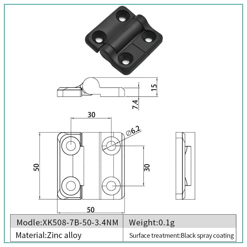 zinc alloy constant torque positioning hinge  arbitrary stop door hinge-6