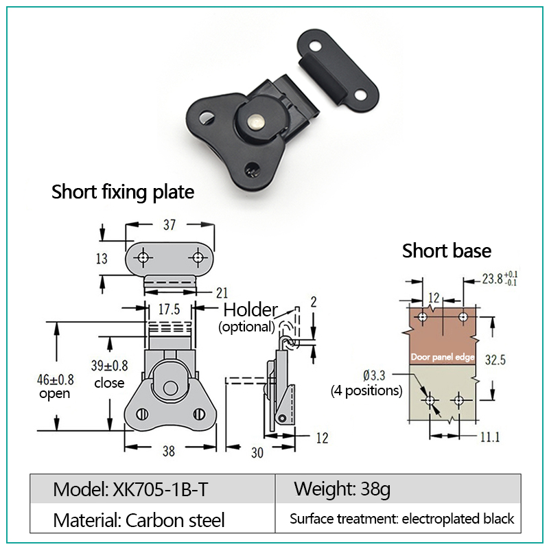 stainless steel butterfly knob rotary latch heavy duty twist lock for military industrial cases-2