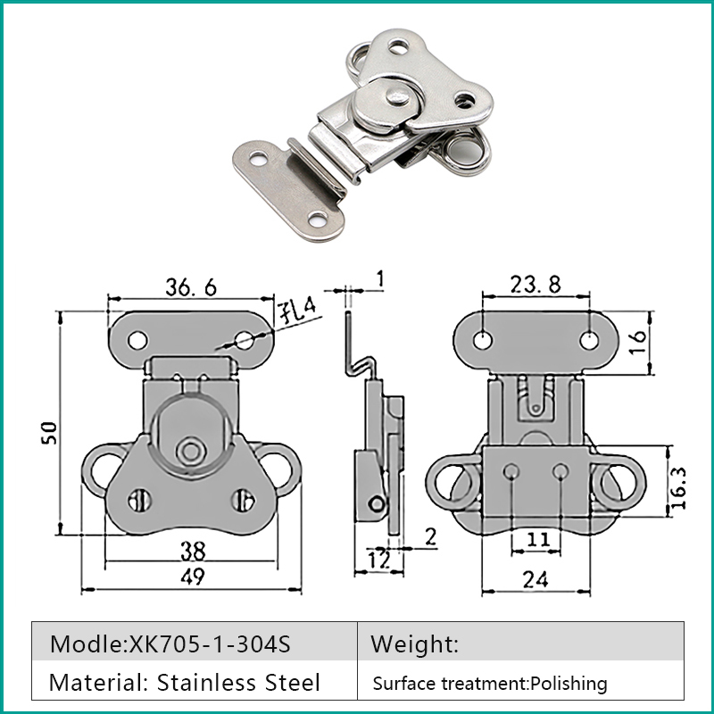 stainless steel butterfly knob rotary latch heavy duty twist lock for military industrial cases-1