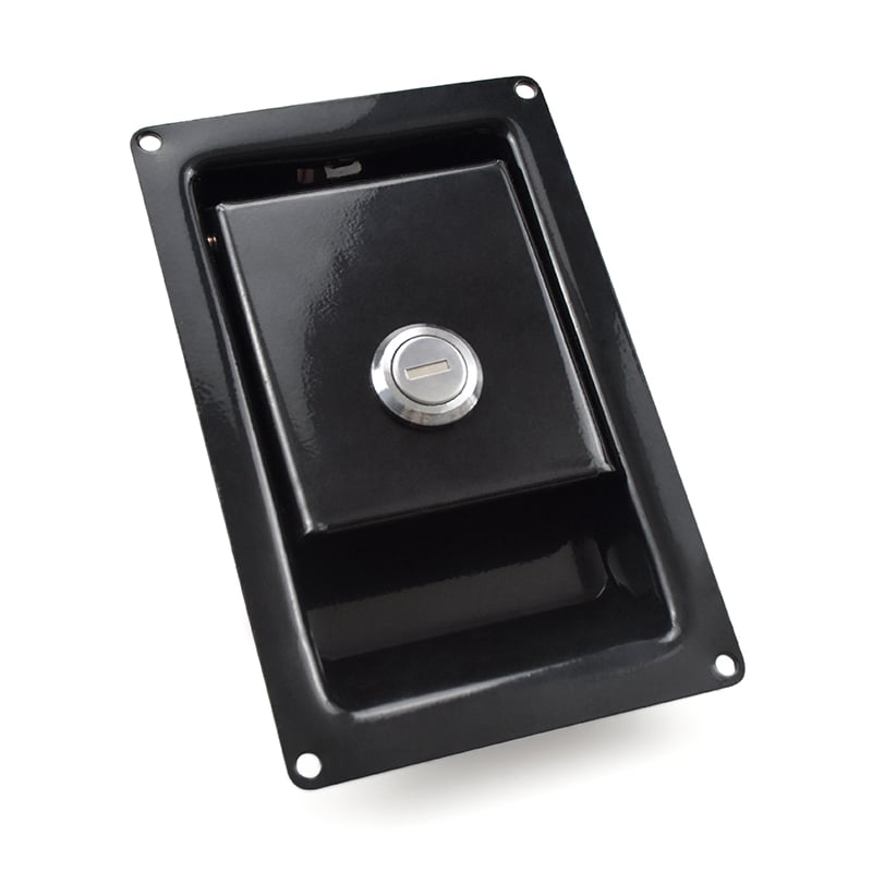Heavy Duty Recessed T-Handle Paddle Latch with Key Lock - Carbon Steel Flush Mount for RVs, Trailers & Industrial Cabinet