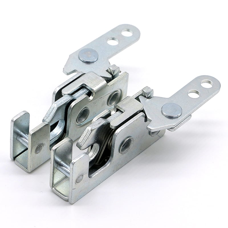 R4 Rotary Latch - Heavy Duty Carbon Steel Slam Lock with White Zinc Plating for Secure Fastening