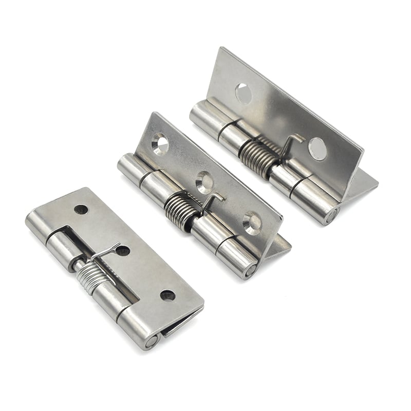 Stainless Steel Spring Hinge - Automatic Closing & 0° Reset Concealed Hinge for Cabinet Doors, Heavy Duty Self-Closing Hardware