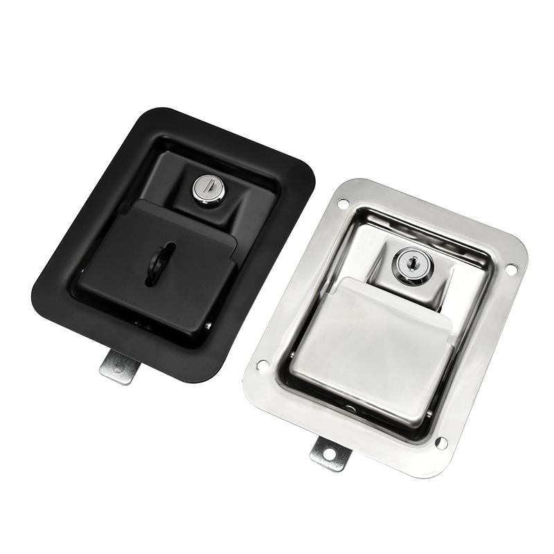Heavy Duty Three-Point Linkage Panel Lock Paddle Latch- 140mm Stainless Steel & Black Latch for Explosion-proof & Lab Equipment Doors