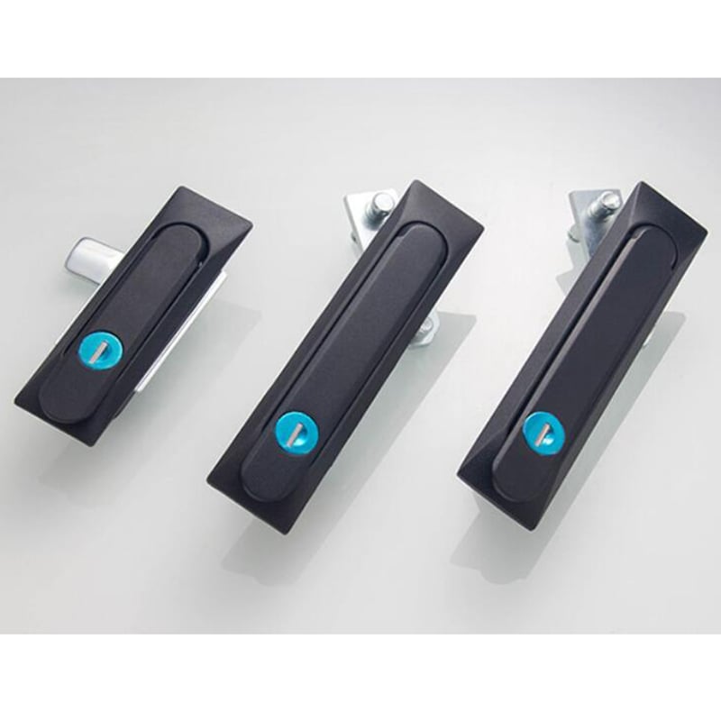 Recessed Cabinet Handle Lock – 90° Rotating Zinc Alloy & PA66 Paddle Latch with Key Lock for Server Racks & Industrial Enclosures